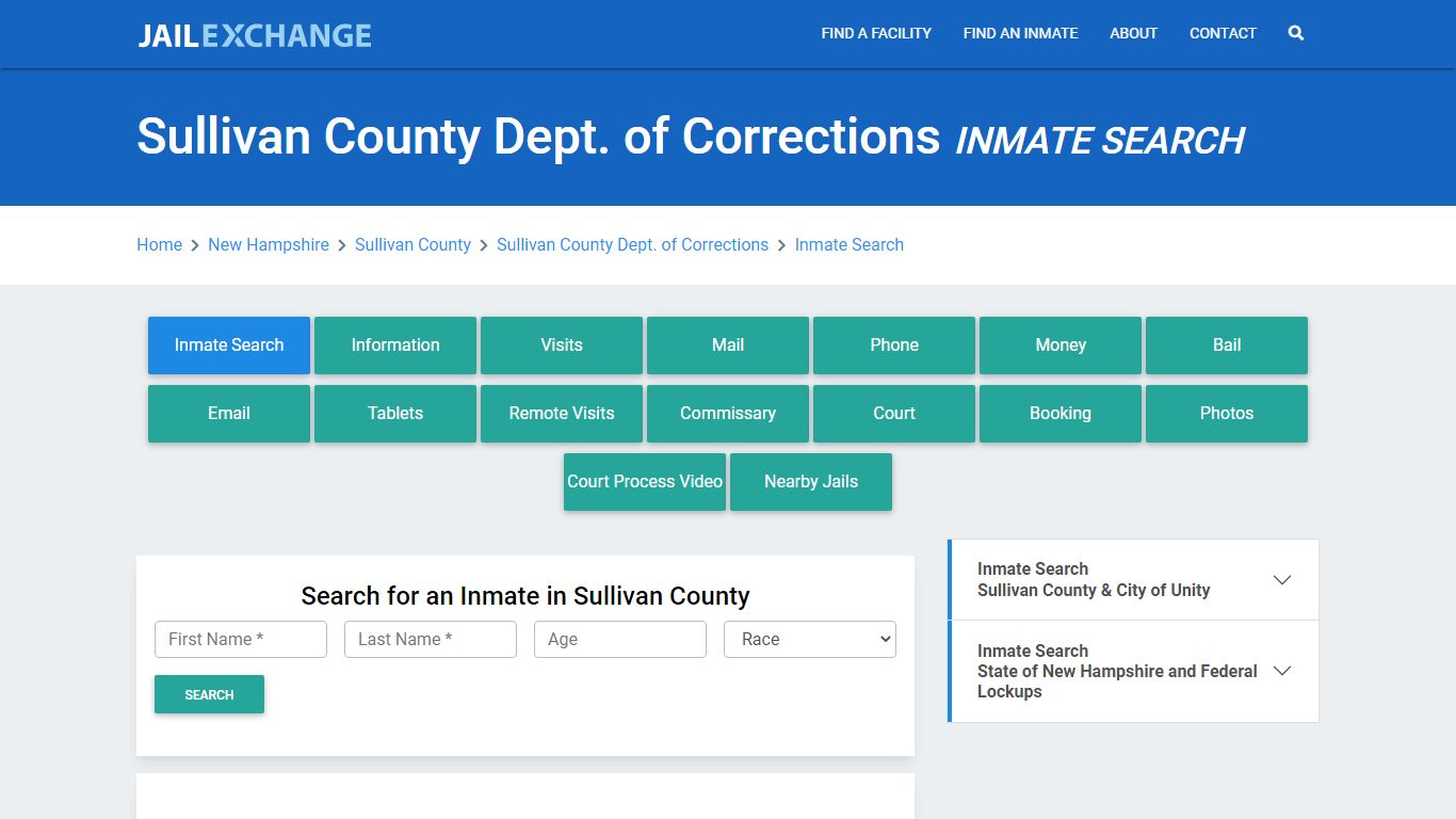 Sullivan County Dept. of Corrections Inmate Search - Jail Exchange